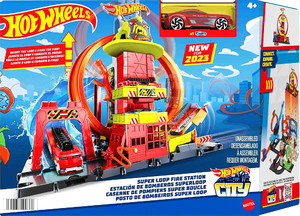 Игровой трек Хот Вилс Сити Суперпетля на Пожарной Станции / Hot Wheels City Super Loop Fire Station (Размер трека XL)