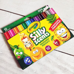 Ароматизированные легко-смываемые фломастеры Crayola Silly Scents Washable Markers 12 штук (USA)