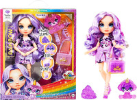 Кукла Rainbow High серии Rainbow World - Вайолет Уиллоу (Violet Willow) - Радужный слайм-комплект и питомец (28 см)